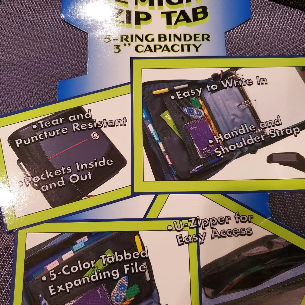 The Mighty Zip Tab Case it 3 Ring Binder 3